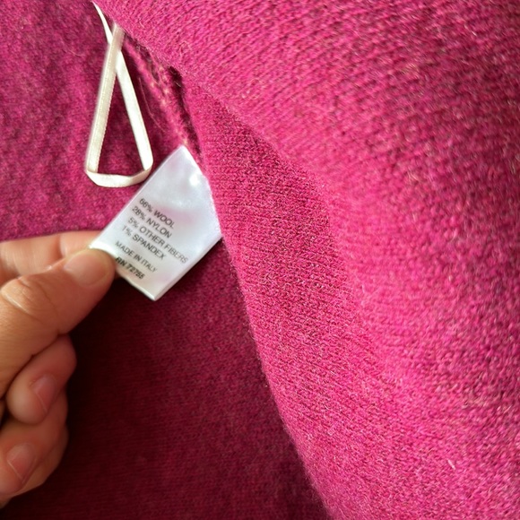 New a ida made in Italy pink and tan knit open cardigan sweater medium - Picture 5 of 6